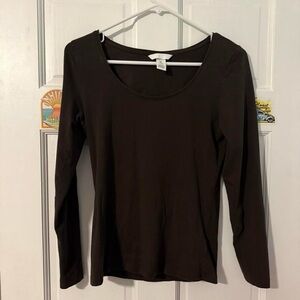 H&M Dark Brown Long Sleeve Top